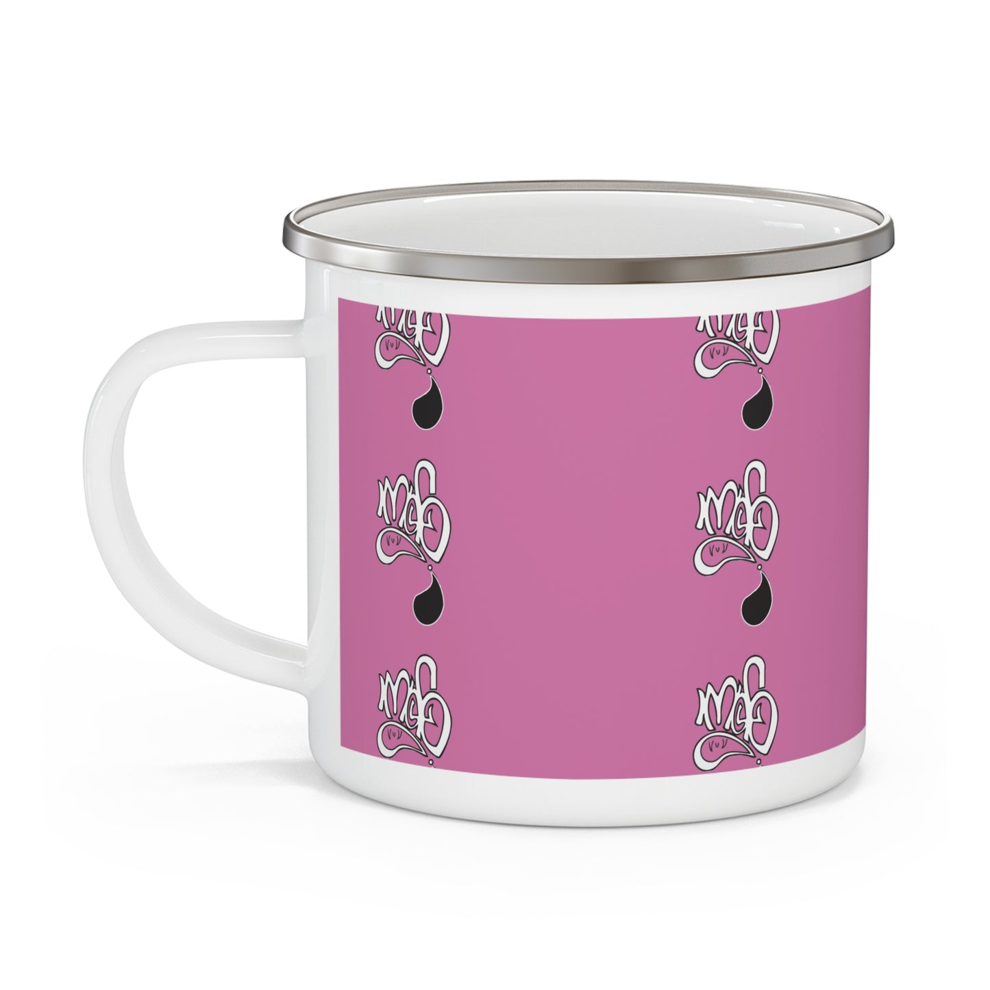 Trendy Enamel Camping Mug with Fun Design, Great for Outdoor Adventures, Coffee Lovers, Gifts for Friends, Camping Gear, Travel Mug