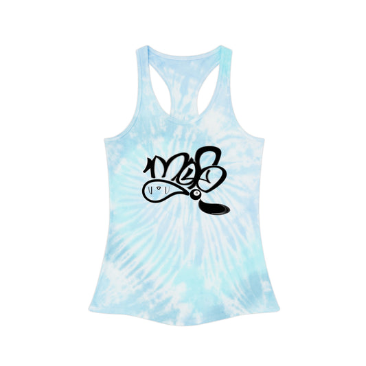 Tie Dye Racerback Tank Top, Bohemian Summer Top, Beachwear, Festival Clothing, Casual Activewear, Gift for Her, Yoga Top