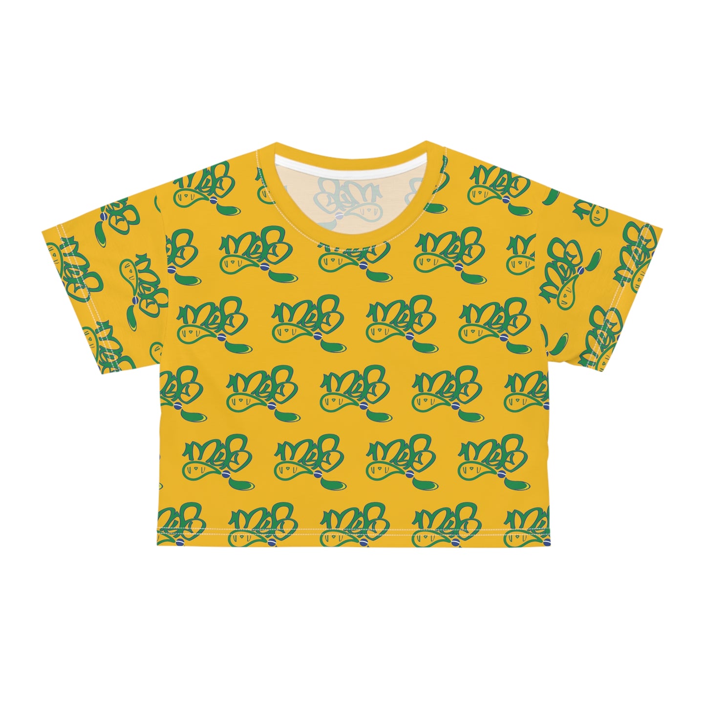 Sunshine Floral Crop Tee, Summer Top, Casual Wear, Trendy Girls Tee, Perfect for Festivals, Eco-Friendly Fashion