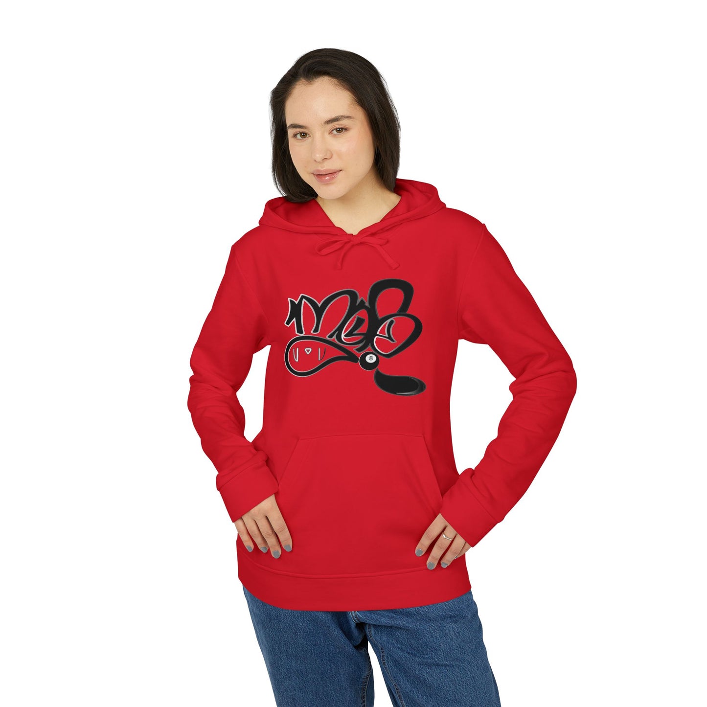 Unisex Fleece Hoodie with Bold Graphic Design
