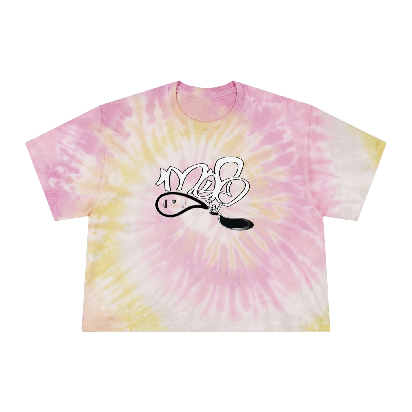 Trendy Women's Tie-Dye Crop Tee, Summer Casual Top, Beach Wear, Festival Outfit, Gift for Her