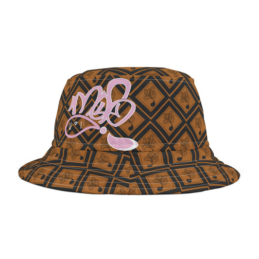 Stylish AOP Bucket Hat with Graffiti Design, Perfect for Summer Days, Beach Trips, Festivals, Outdoor Adventures, Unique Gift Idea