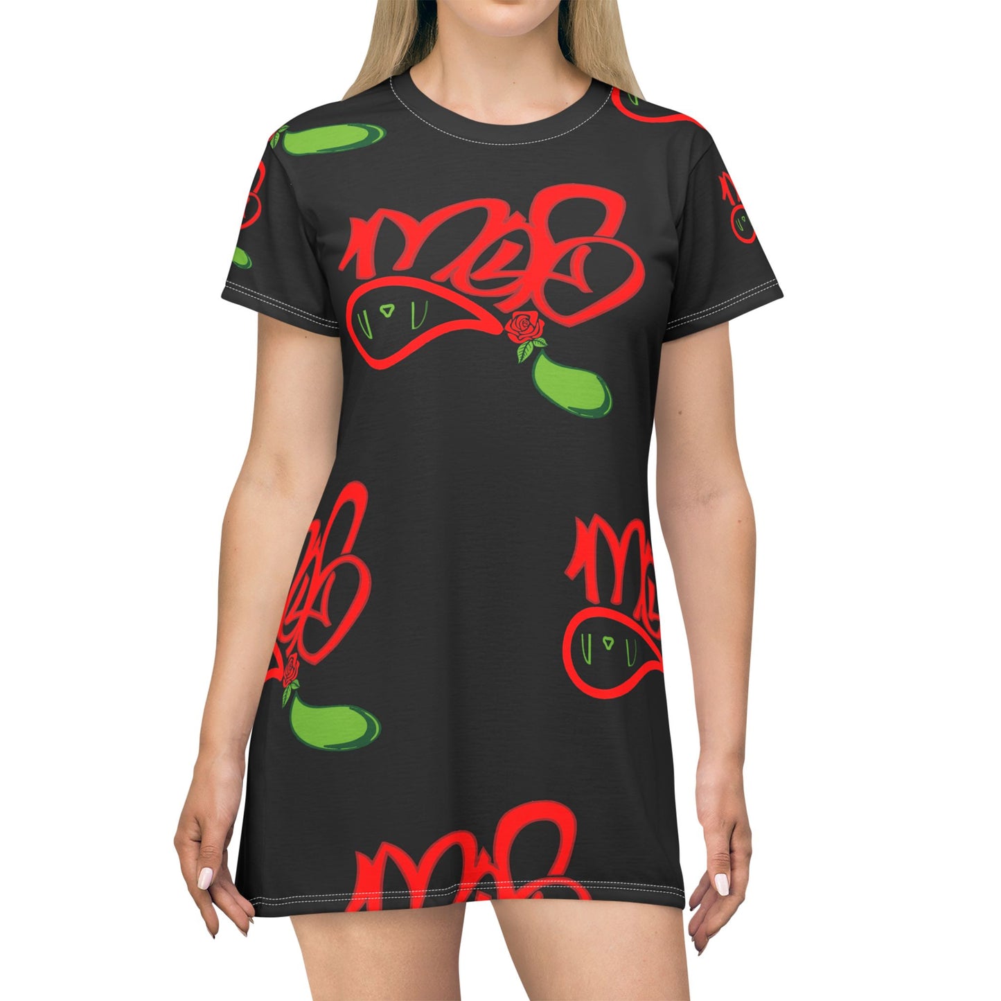 Vibrant Virgo T-Shirt Dress, Astrology Dress, Casual Summer Dress, Birthday Gift, Unique Fashion Statement