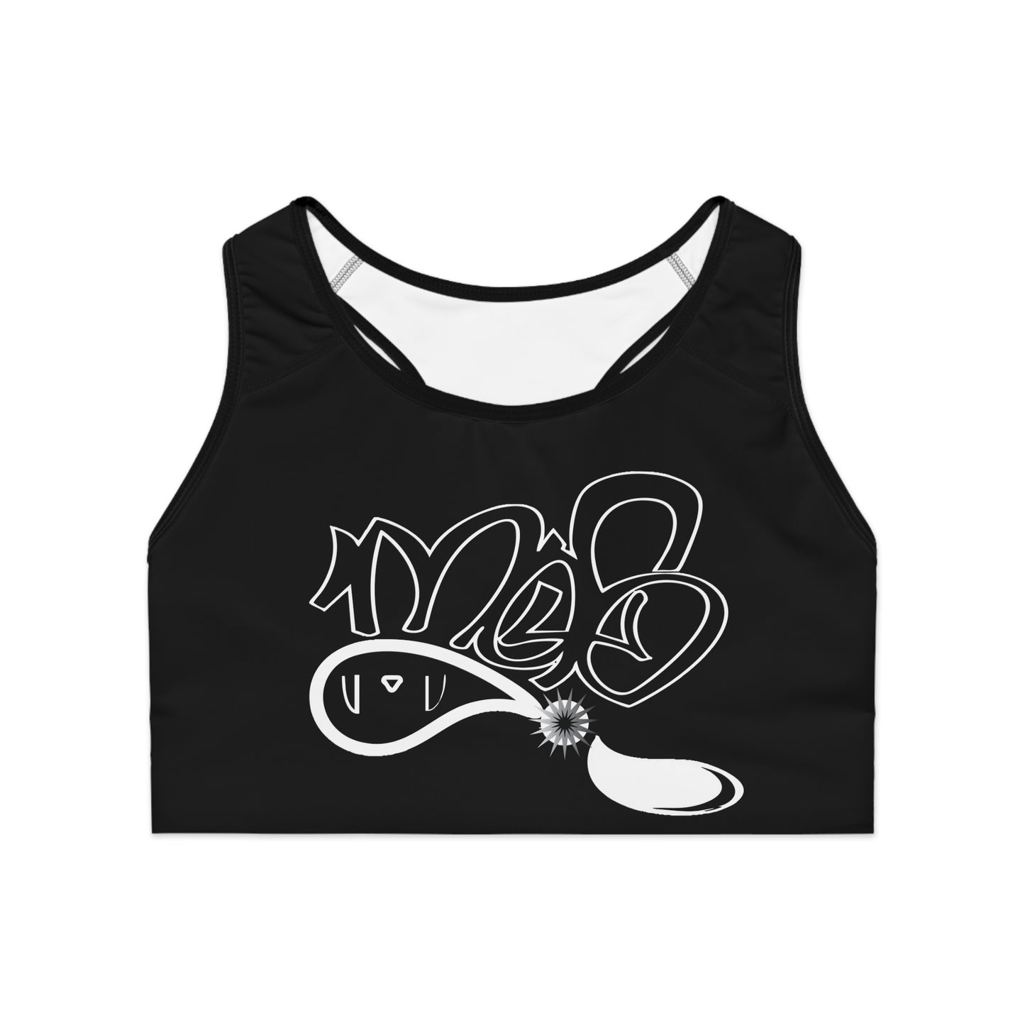 mofo 15star logo sports bra black