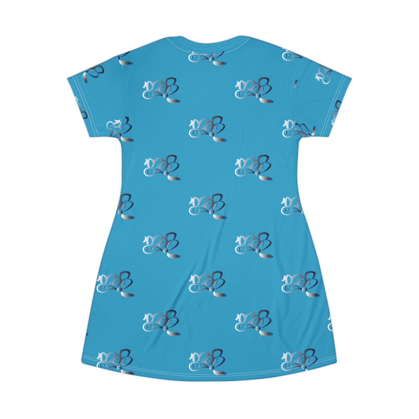Scissors Pattern T-Shirt Dress for Creative Souls
