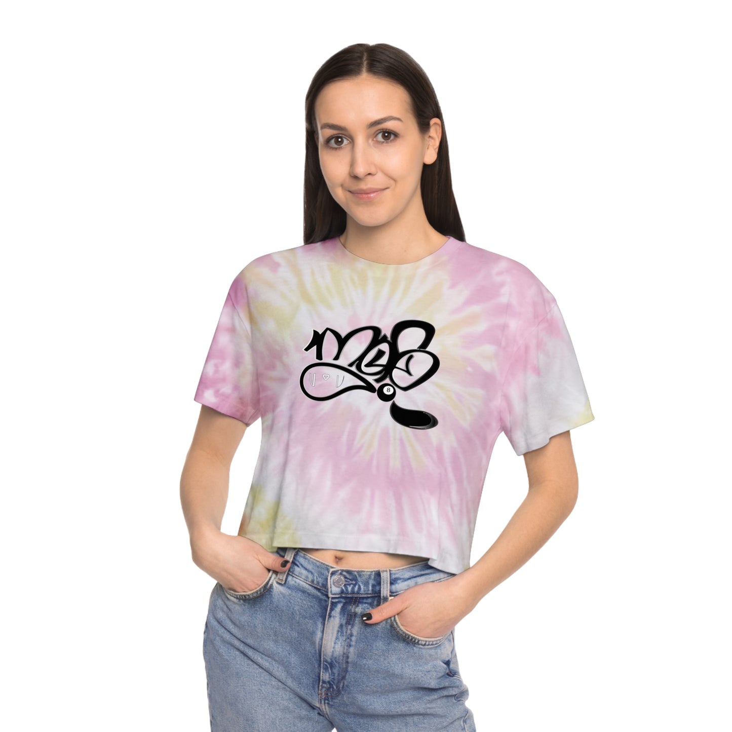 Women's Tie-Dye Crop Tee | Trendy Summer Top, Casual Streetwear, Gift for Her, Festival Attire, Hand-Dyed Fashion