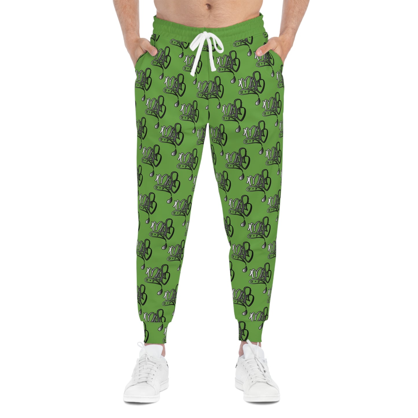 Aop mofo logo joggers silver light green