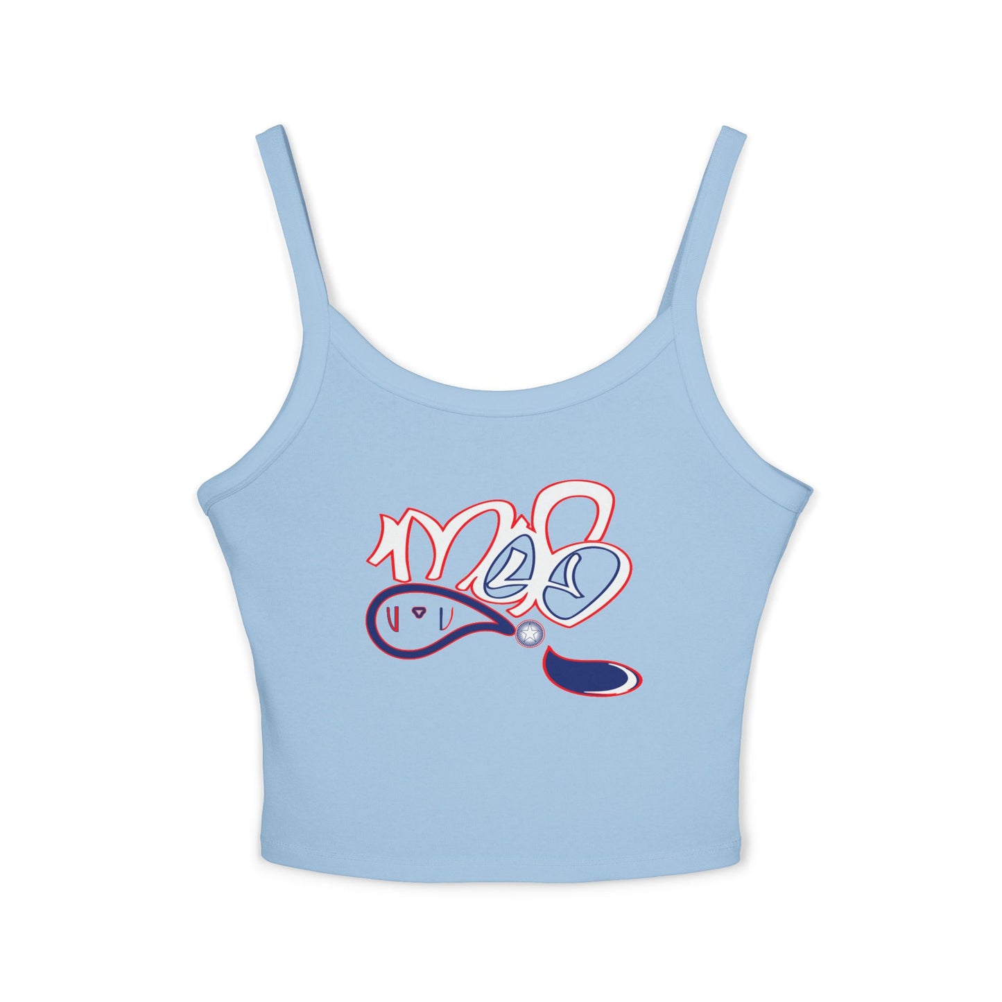 Playful Graphic Tank Top for Women, Casual Summer Wear, Stylish Crop Top, Beach Vacation Essential, Gift for Friends