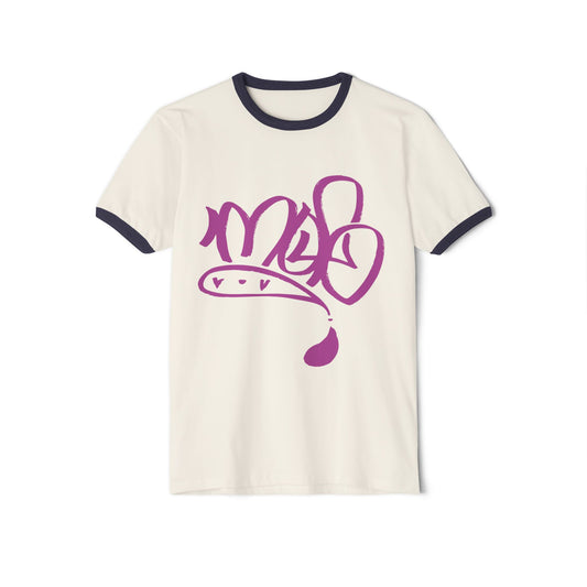 Trendy Unisex Cotton Ringer T-Shirt with Artistic Design, Casual Wear, Gift for Artists, Birthday Present, Summer Fashion