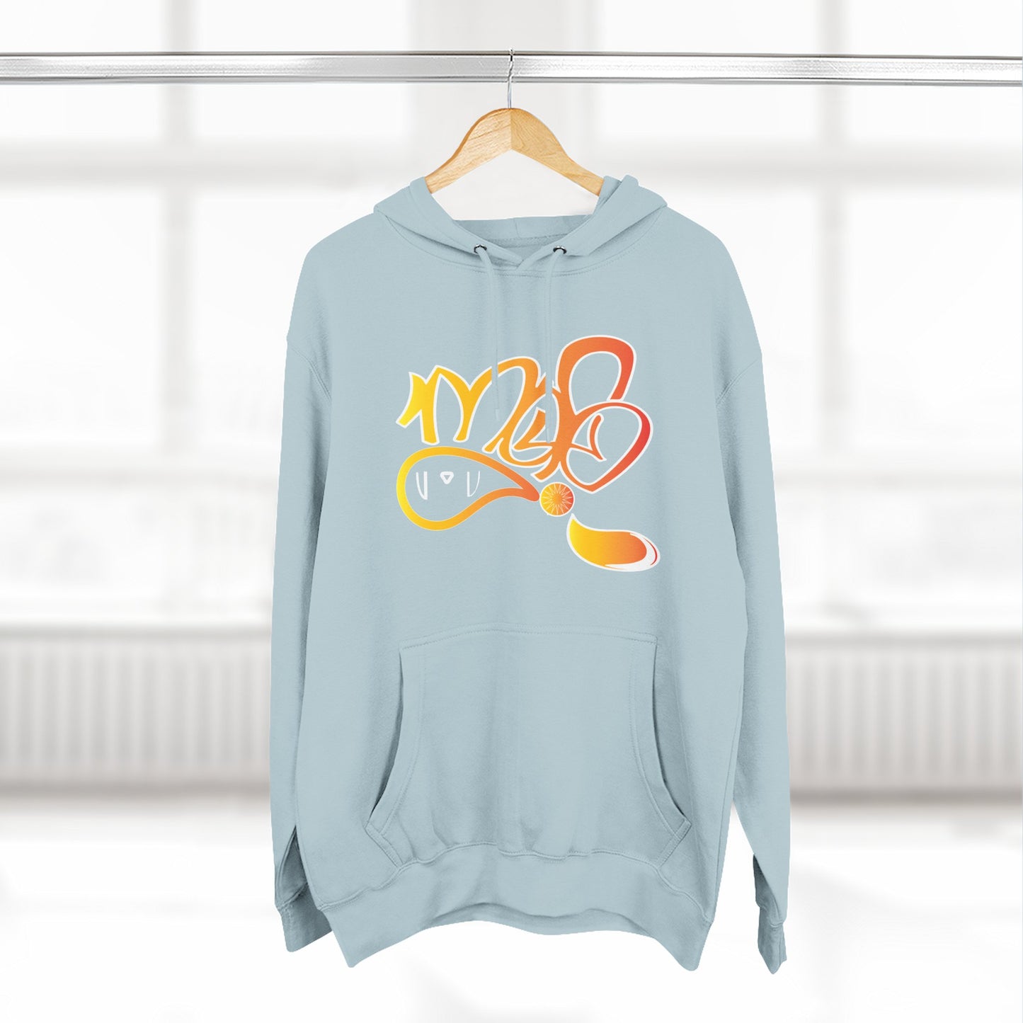 Vibrant Three-Panel Fleece Hoodie, Cozy Streetwear, Graphic Hooded Sweatshirt, Casual Pullover, Perfect for Gifts and Everyday Wear