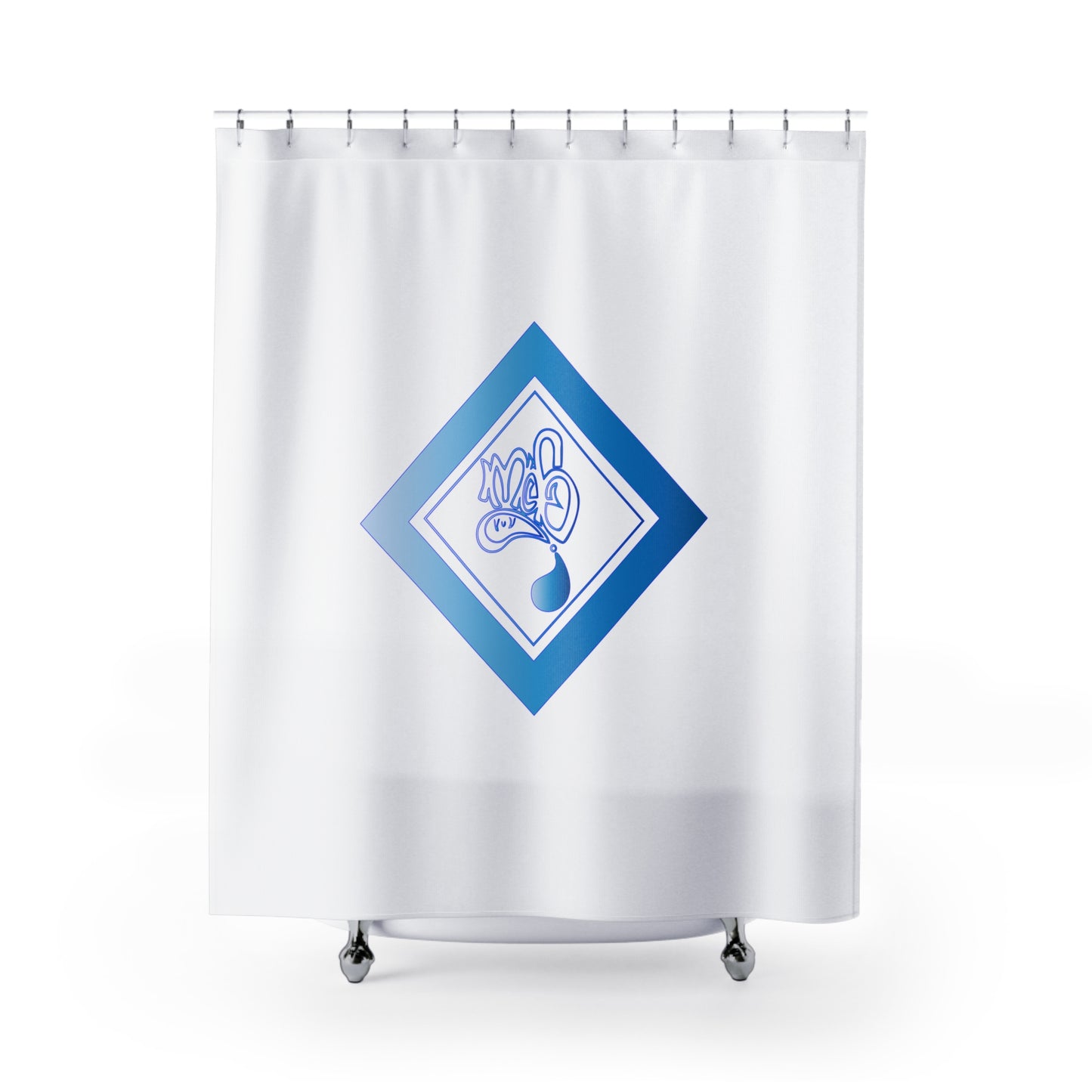 Stylish Blue Shower Curtain - Modern Bathroom Decor, Nautical Theme, Home Upgrade, Gift for Housewarming, Coastal Living
