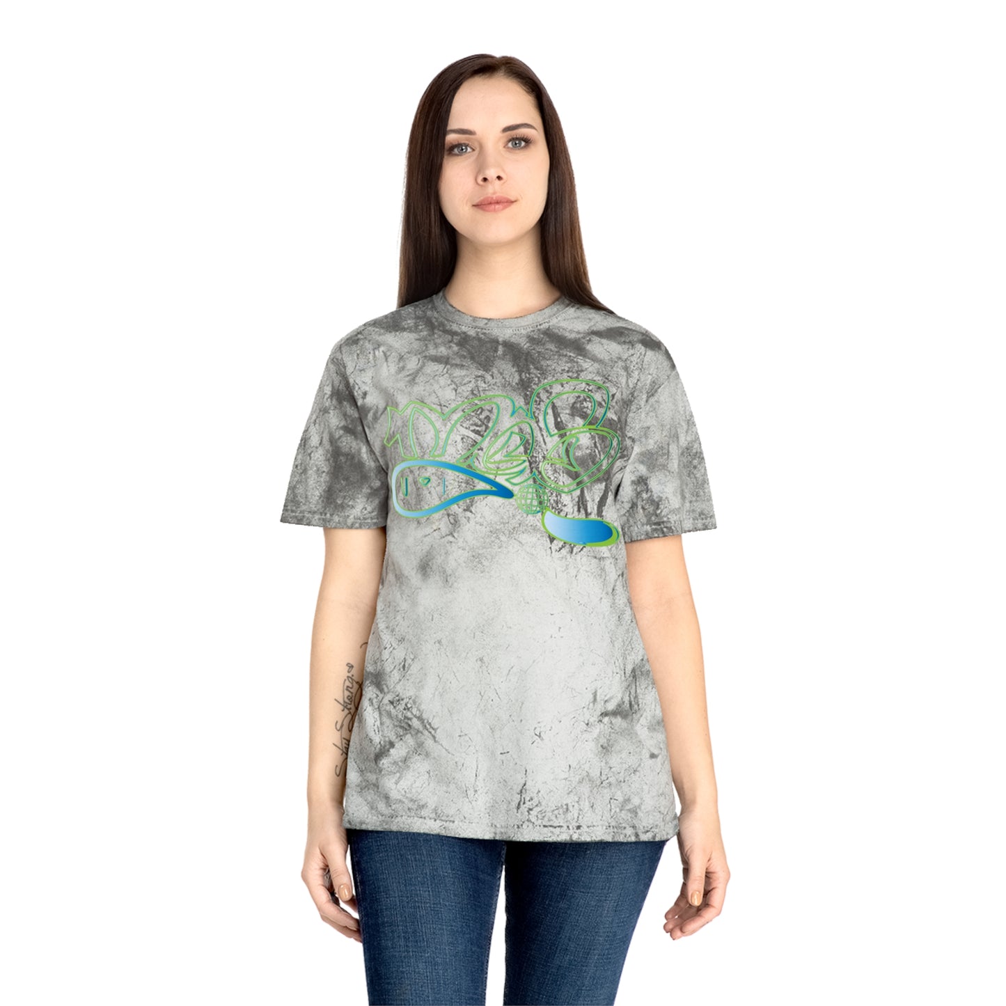 color blast unisex mofo globe logo tees