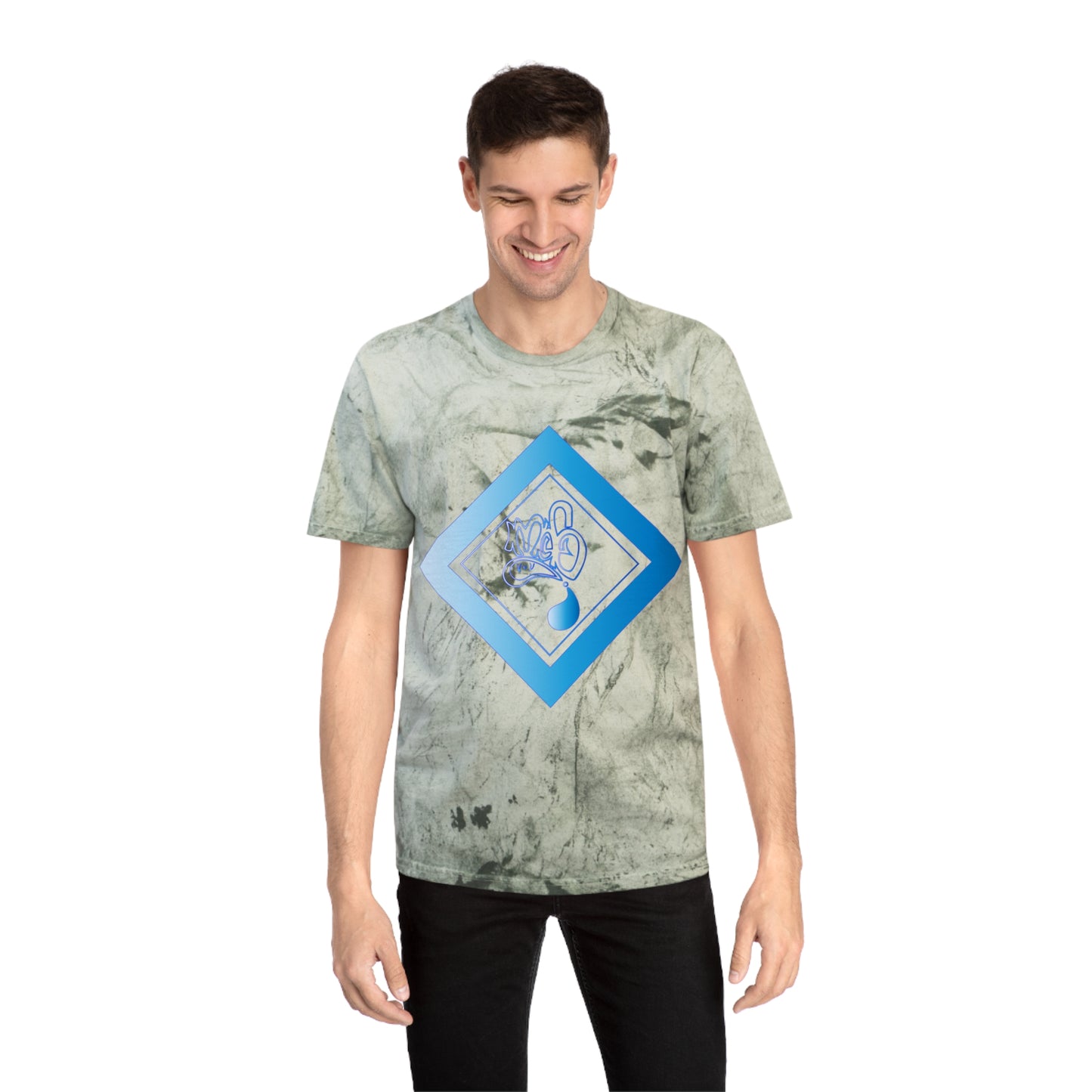 Color Blast unisex mofo logo diamond aqua