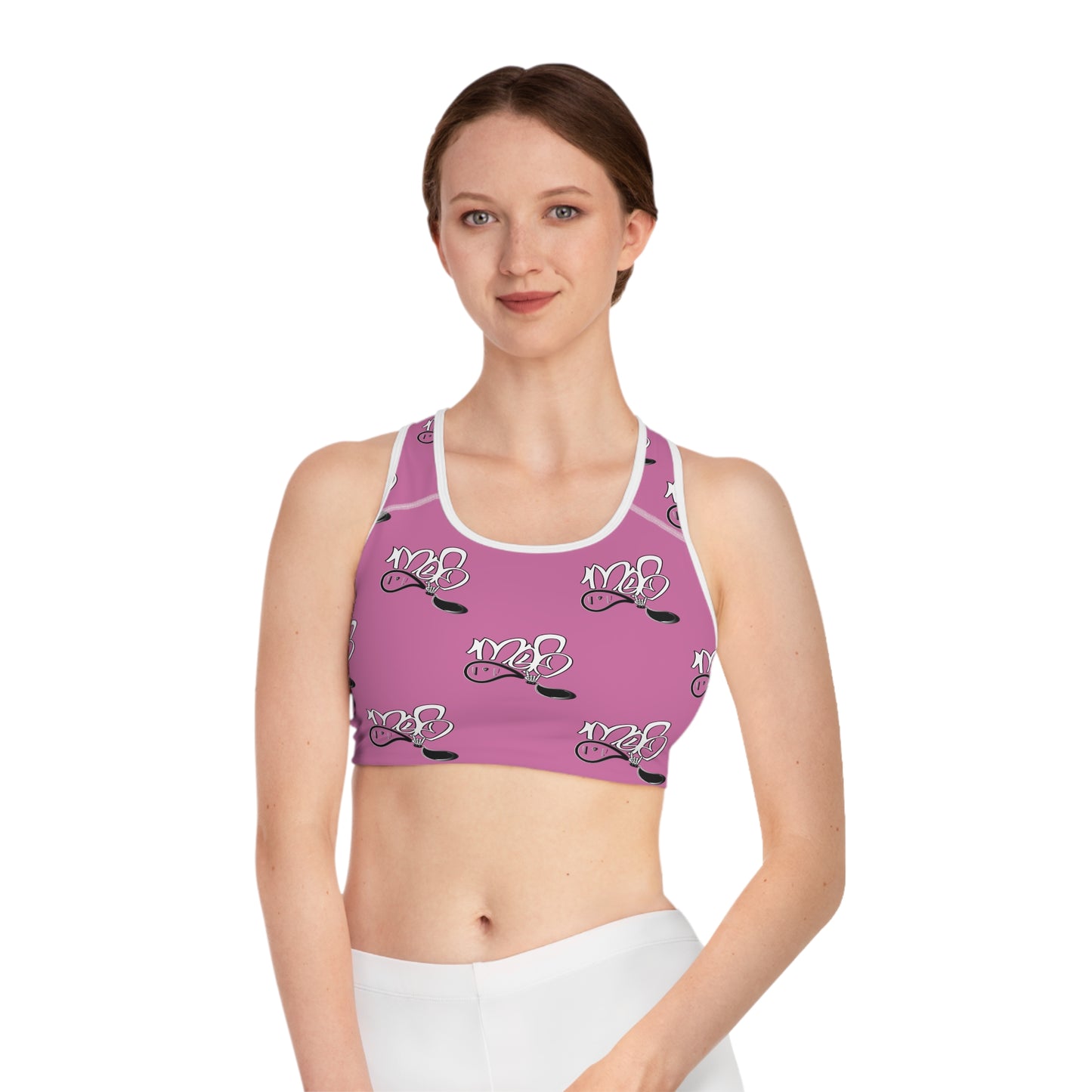 Cute Cow Print Sports Bra for Active Women