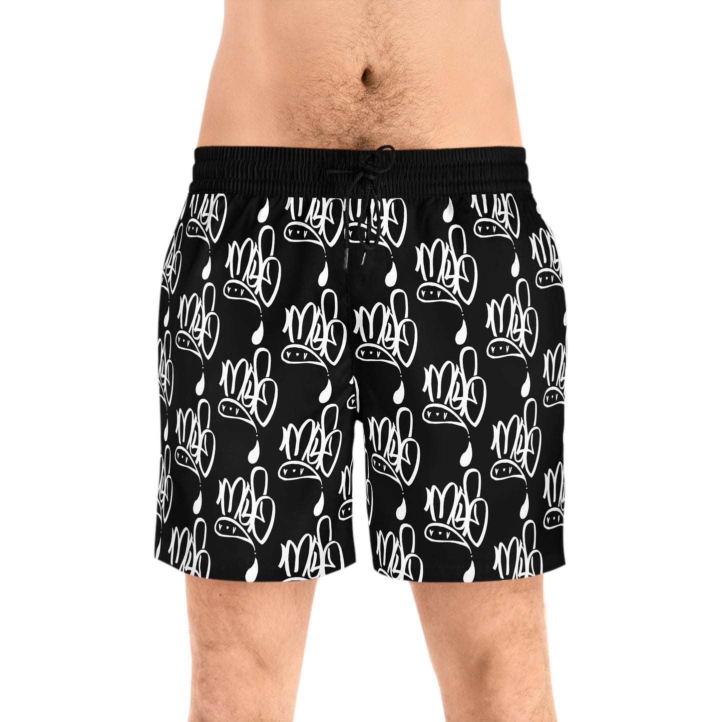 Aop mofo logo black swim shorts