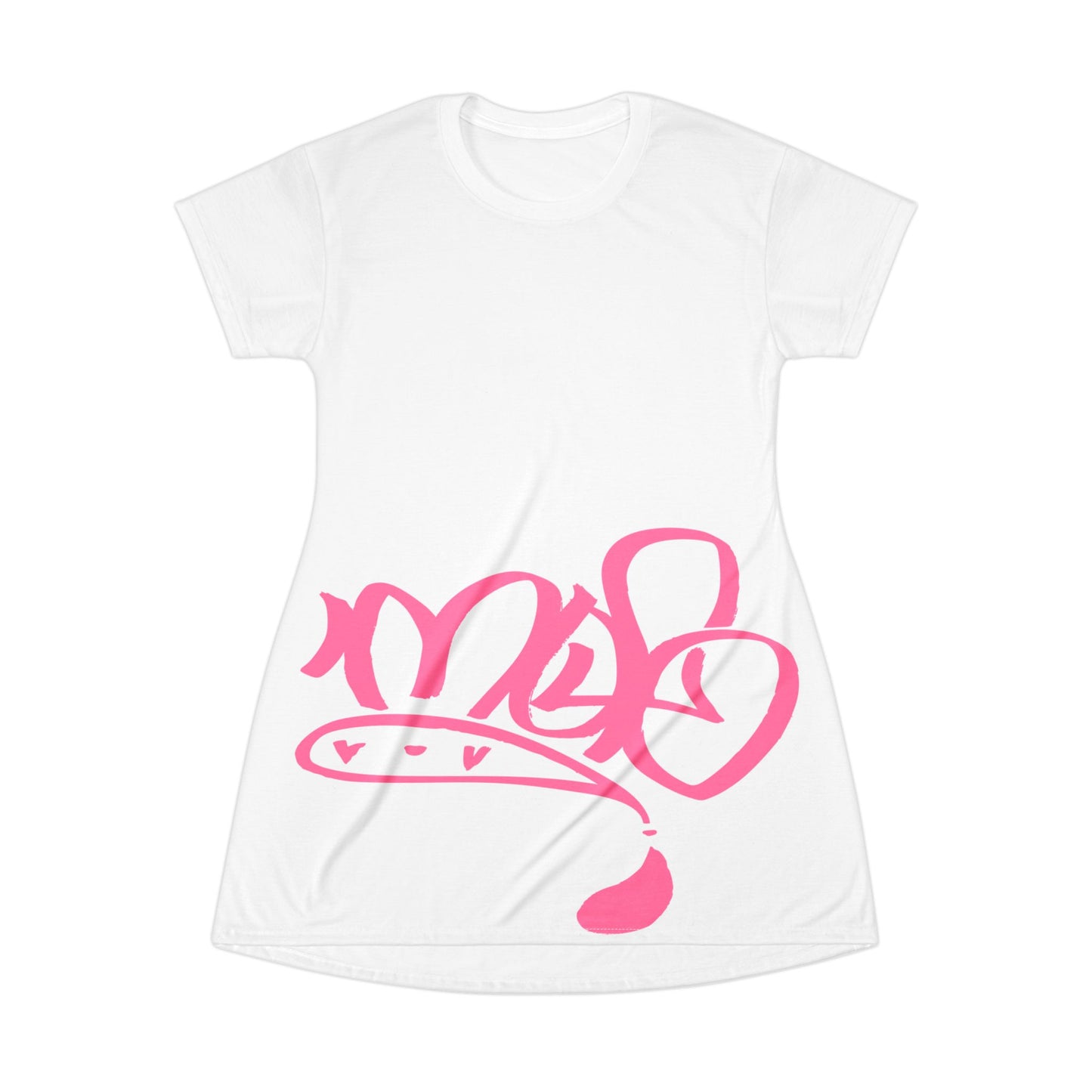 pink mofo logo low T-shirt dress white