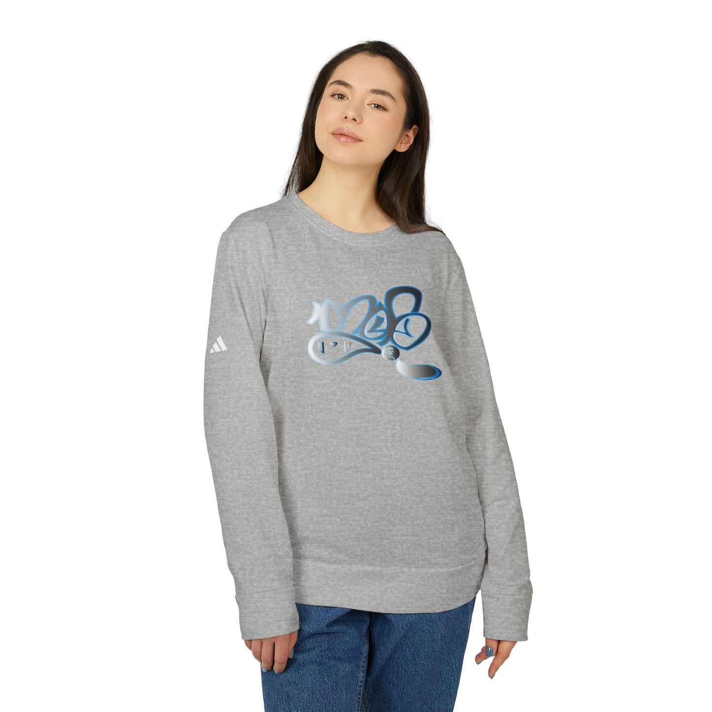 Adidas Unisex Fleece Crewneck Sweatshirt - Stylish Comfort with Unique Graphic Design