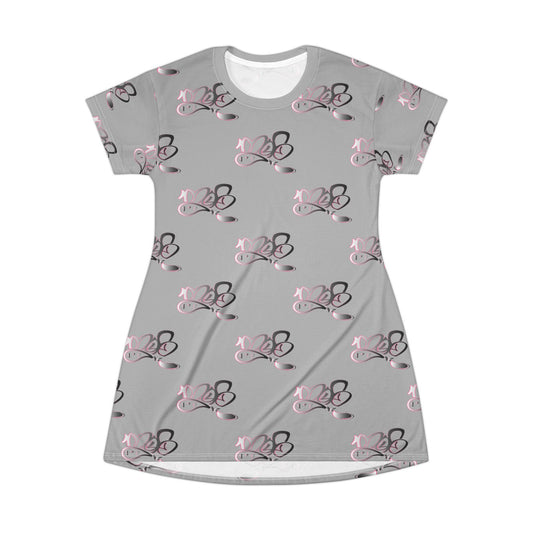 Stylish AOP T-Shirt Dress with Chic Pattern
