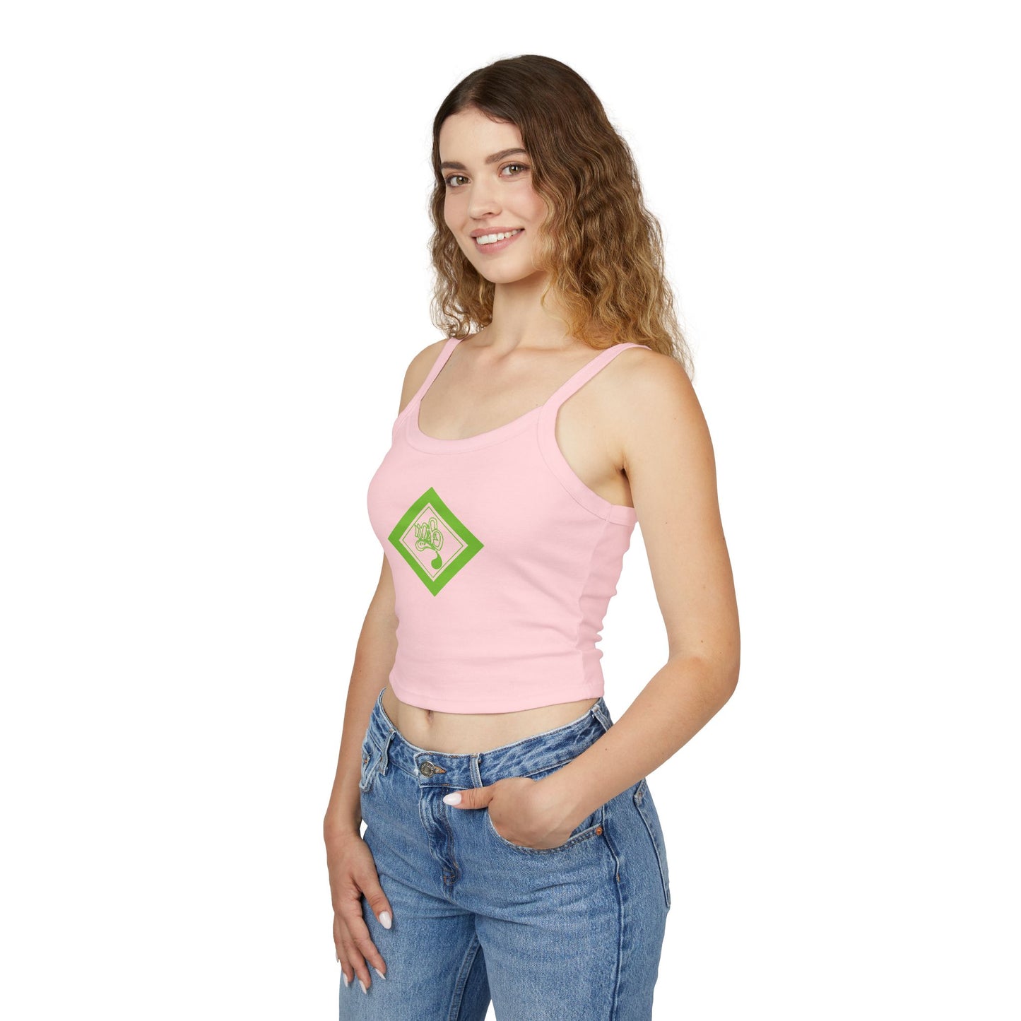 Chic Women's Tank Top, Cute Summer Top, Spaghetti Strap Shirt, Graphic Tank, Trendy Casual Wear, Perfect for Festivals