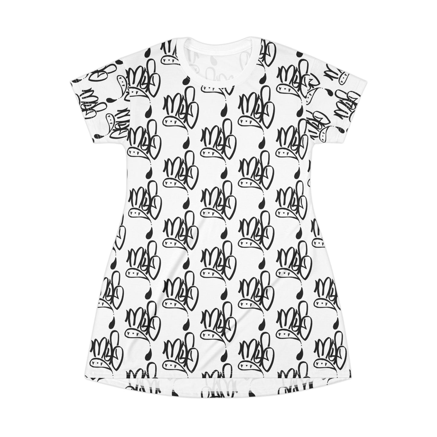 Whimsical Cow T-Shirt Dress - Fun & Comfy Outfit, Casual Summer Wear, Gift for Animal Lovers, Cute & Playful Fashion