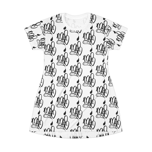 Whimsical Cow T-Shirt Dress - Fun & Comfy Outfit, Casual Summer Wear, Gift for Animal Lovers, Cute & Playful Fashion