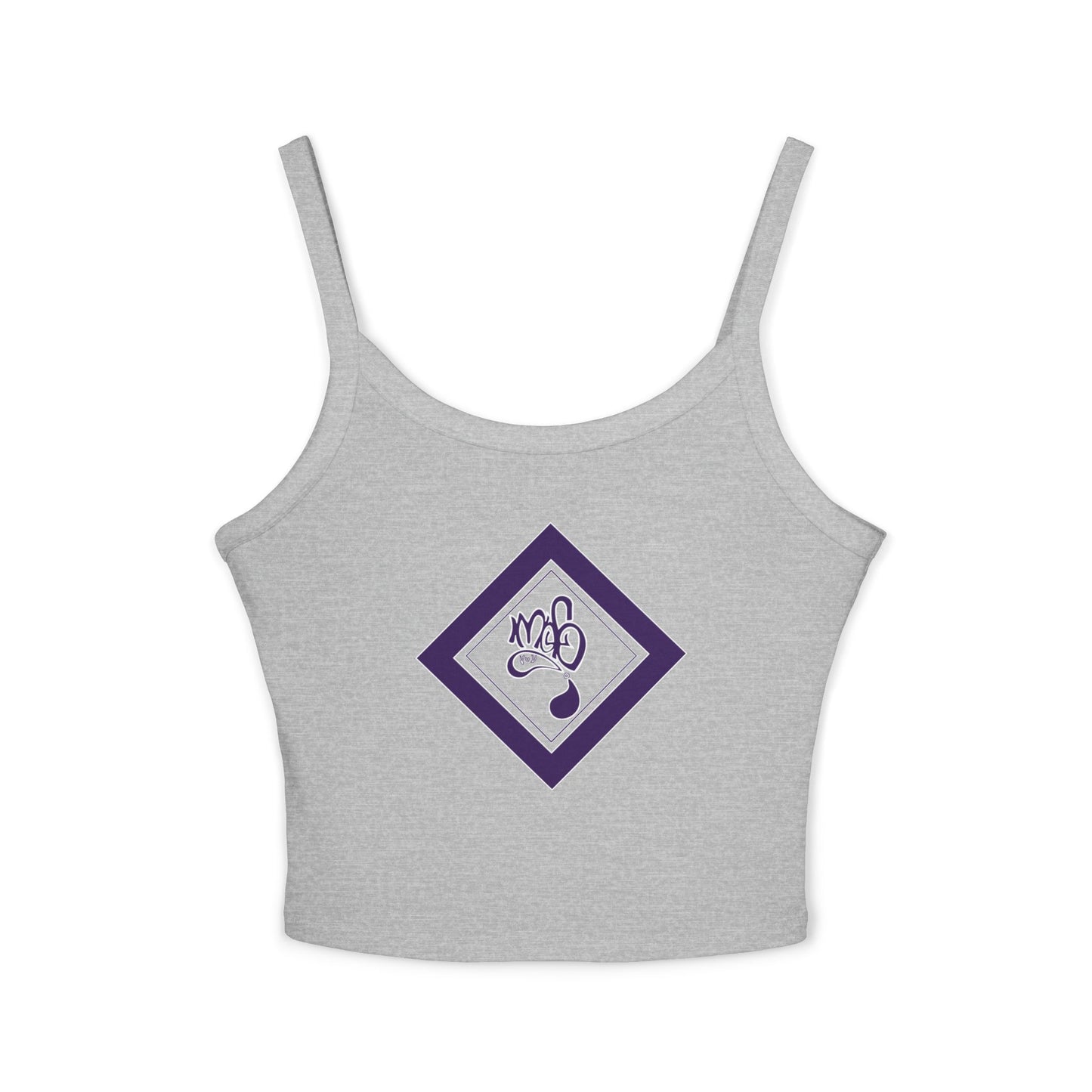 Trendy Women's Spaghetti Strap Tank Top with Stylish Graphic Design, Summer Essential, Casual Wear, Layering Piece, Festival Ready, [...]