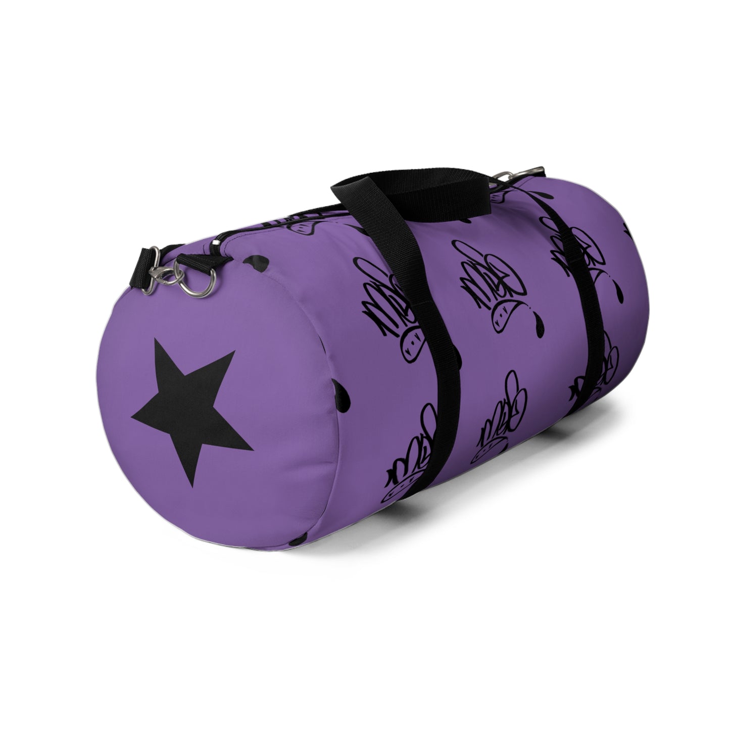 Purple Graffiti Duffel Bag – Stylish Gym Bag, Weekend Travel Tote, Unique Sports Bag, Custom Artwork Carryall, Trendy Luggage