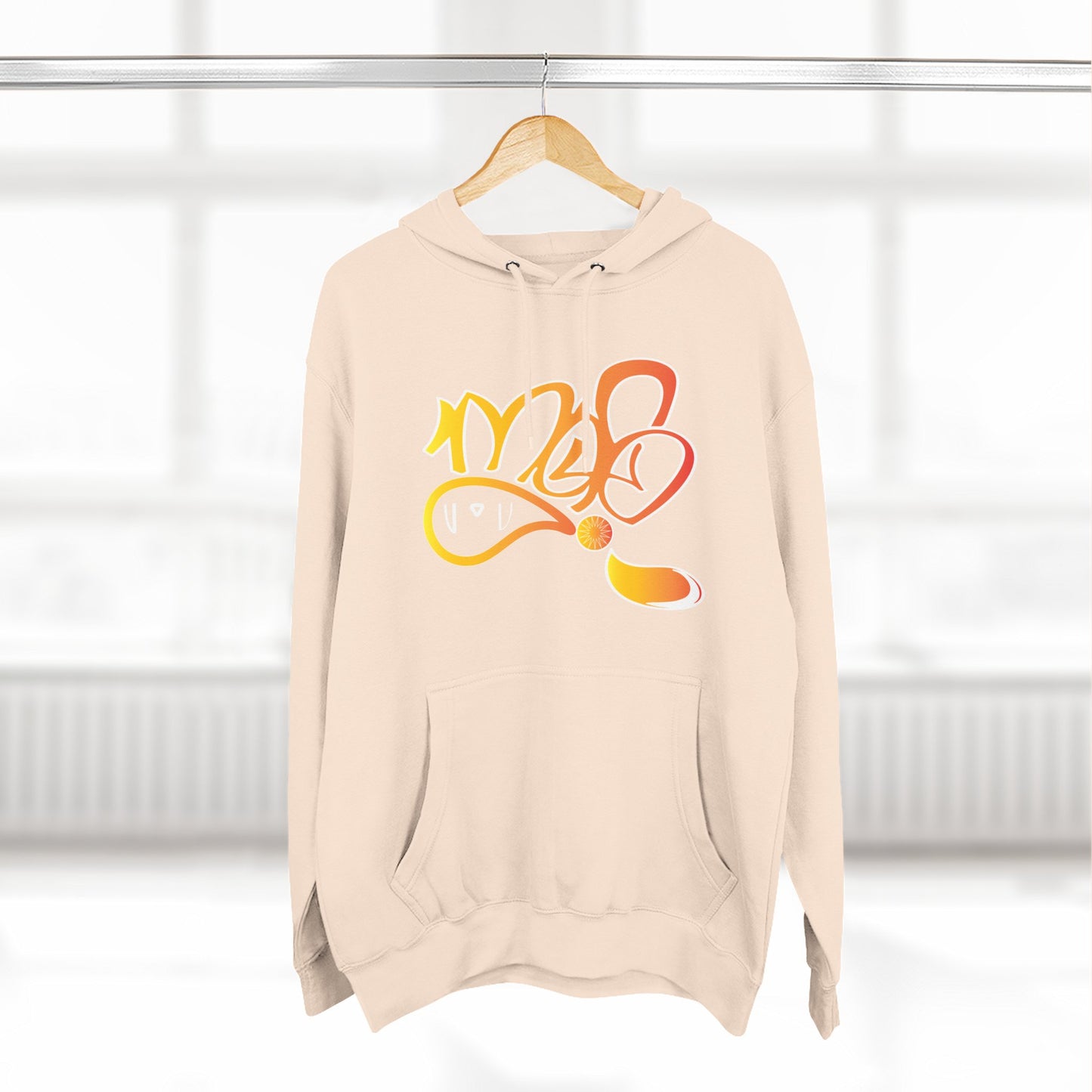 Vibrant Three-Panel Fleece Hoodie, Cozy Streetwear, Graphic Hooded Sweatshirt, Casual Pullover, Perfect for Gifts and Everyday Wear