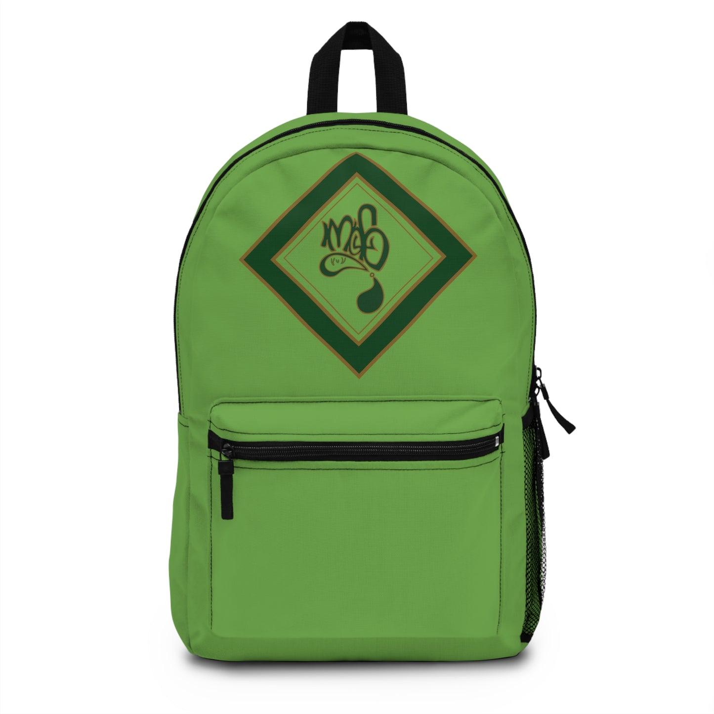 Green Graphic Backpack | Stylish School Bag, Travel Companion, Eco-Friendly Accessory for Students, Adventurers, and Gifts