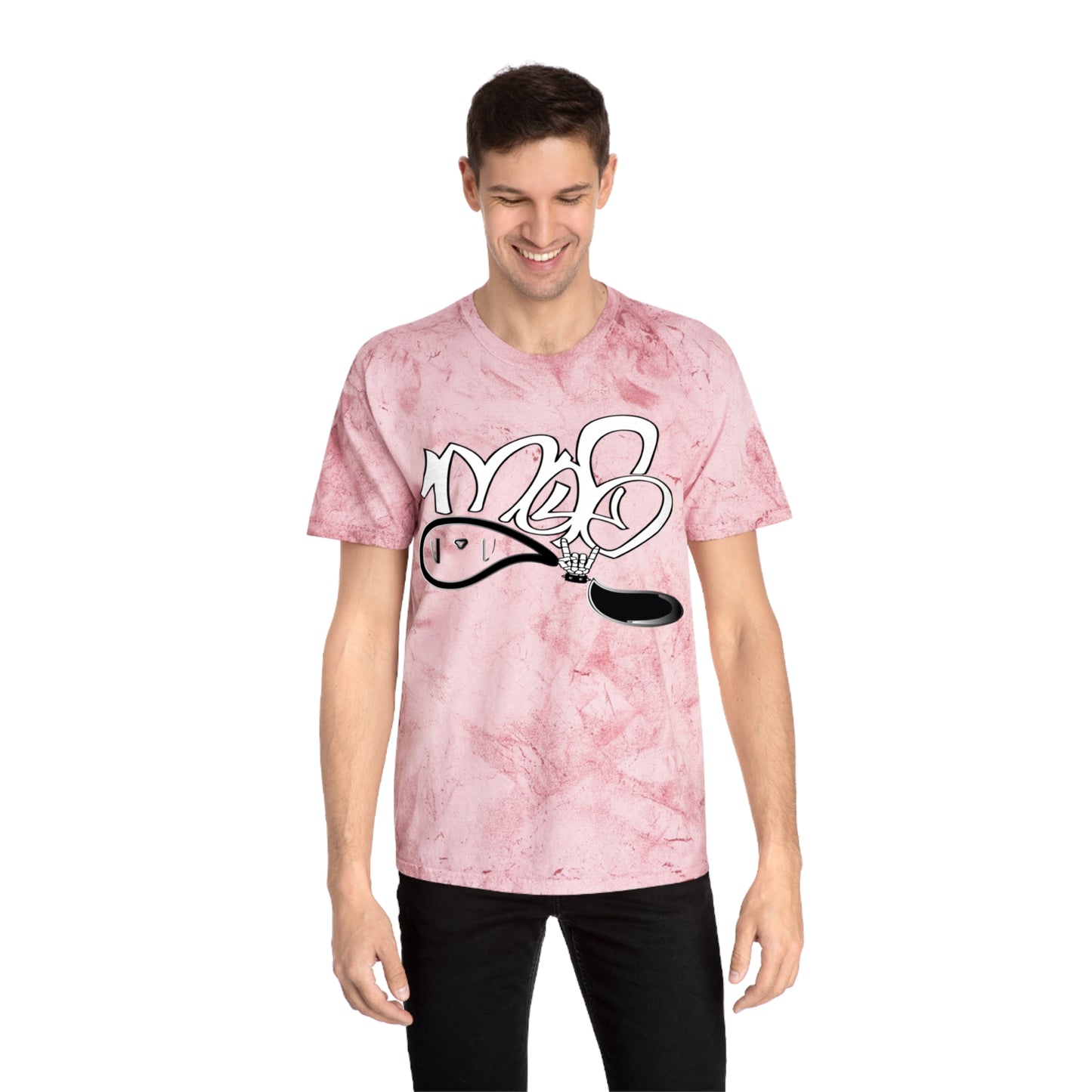 color blast unisex mofo rockstar logo
