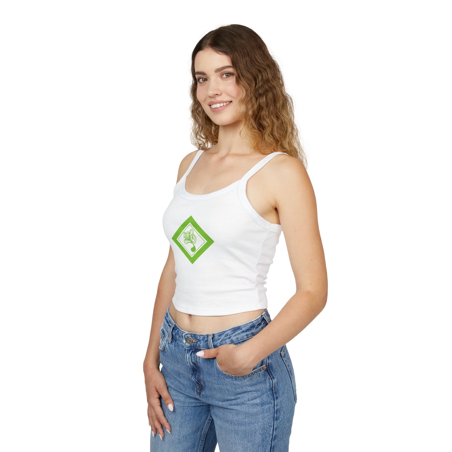 Chic Women's Tank Top, Cute Summer Top, Spaghetti Strap Shirt, Graphic Tank, Trendy Casual Wear, Perfect for Festivals