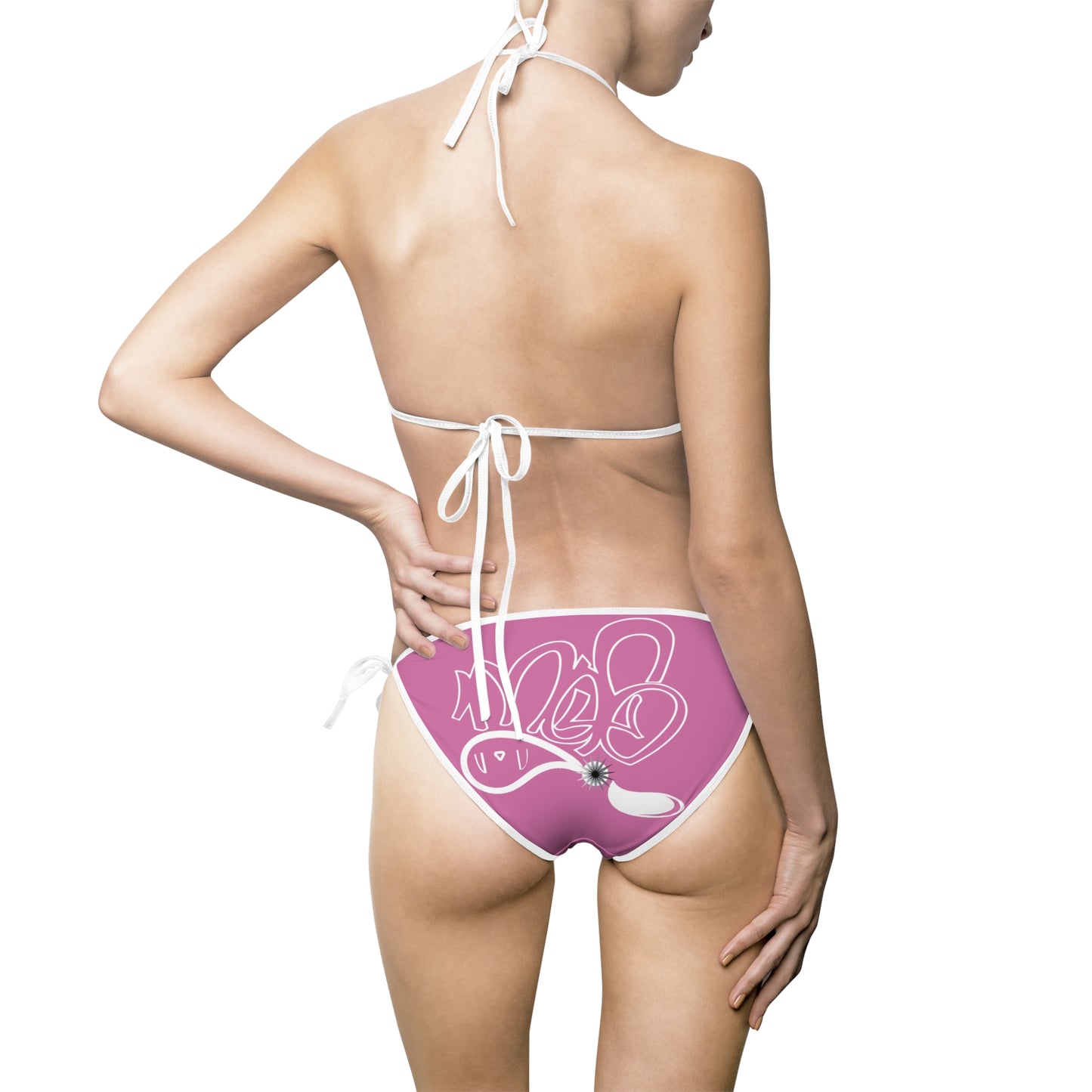 mofo 15star logo diamond combo bikini light pink