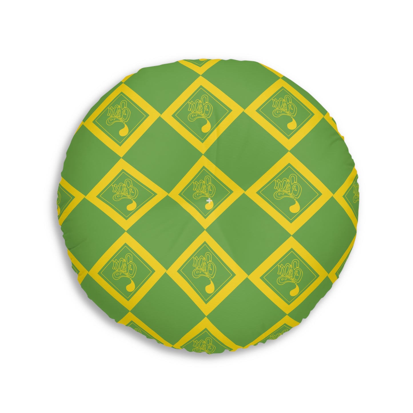 Bright Green Diamond Tufted Floor Pillow, Cozy Home Decor, Boho-Style Pillow, Meditation Cushion, Gift for Home, Indoor Seating