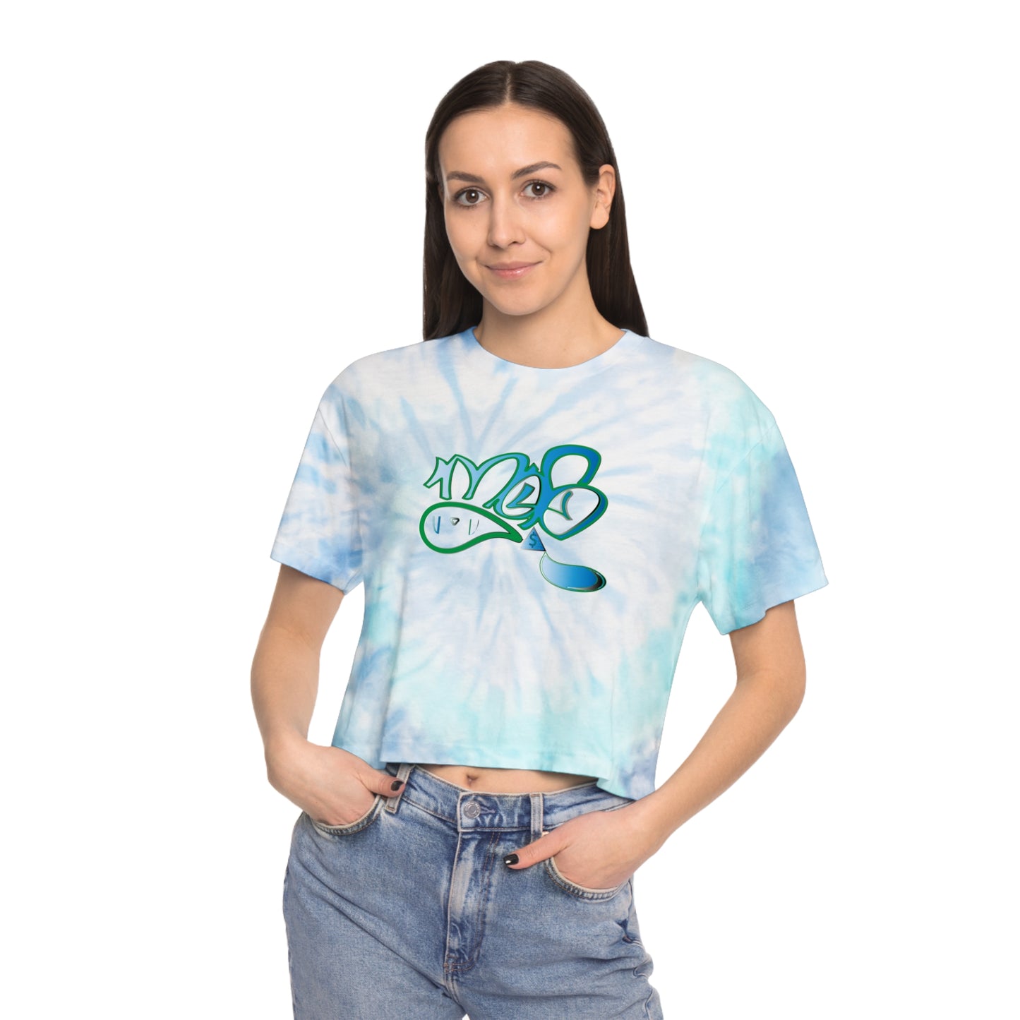 Women's Tie-Dye Crop Tee - Chic Summer Style, Boho Vibe, Casual Weekend Wear, Festival Fashion, Vacation Essential