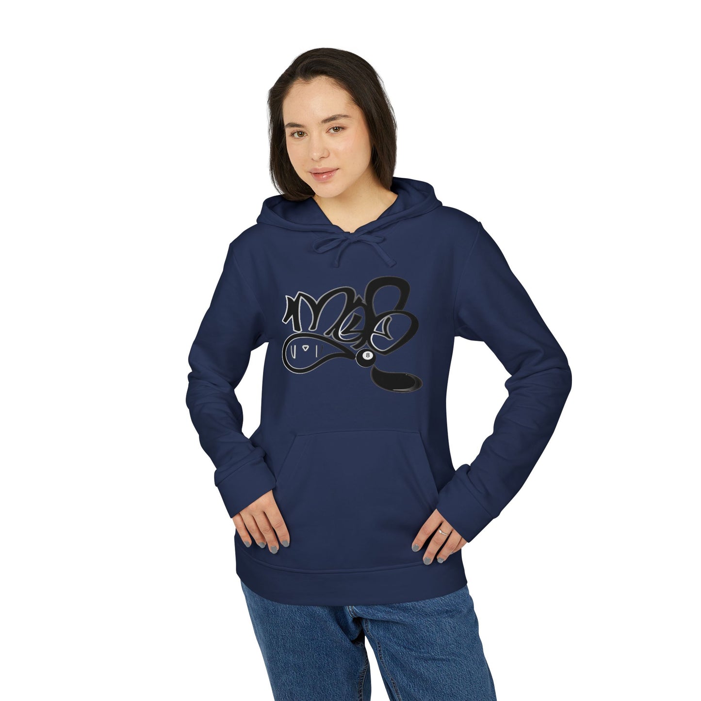 Unisex Fleece Hoodie with Bold Graphic Design