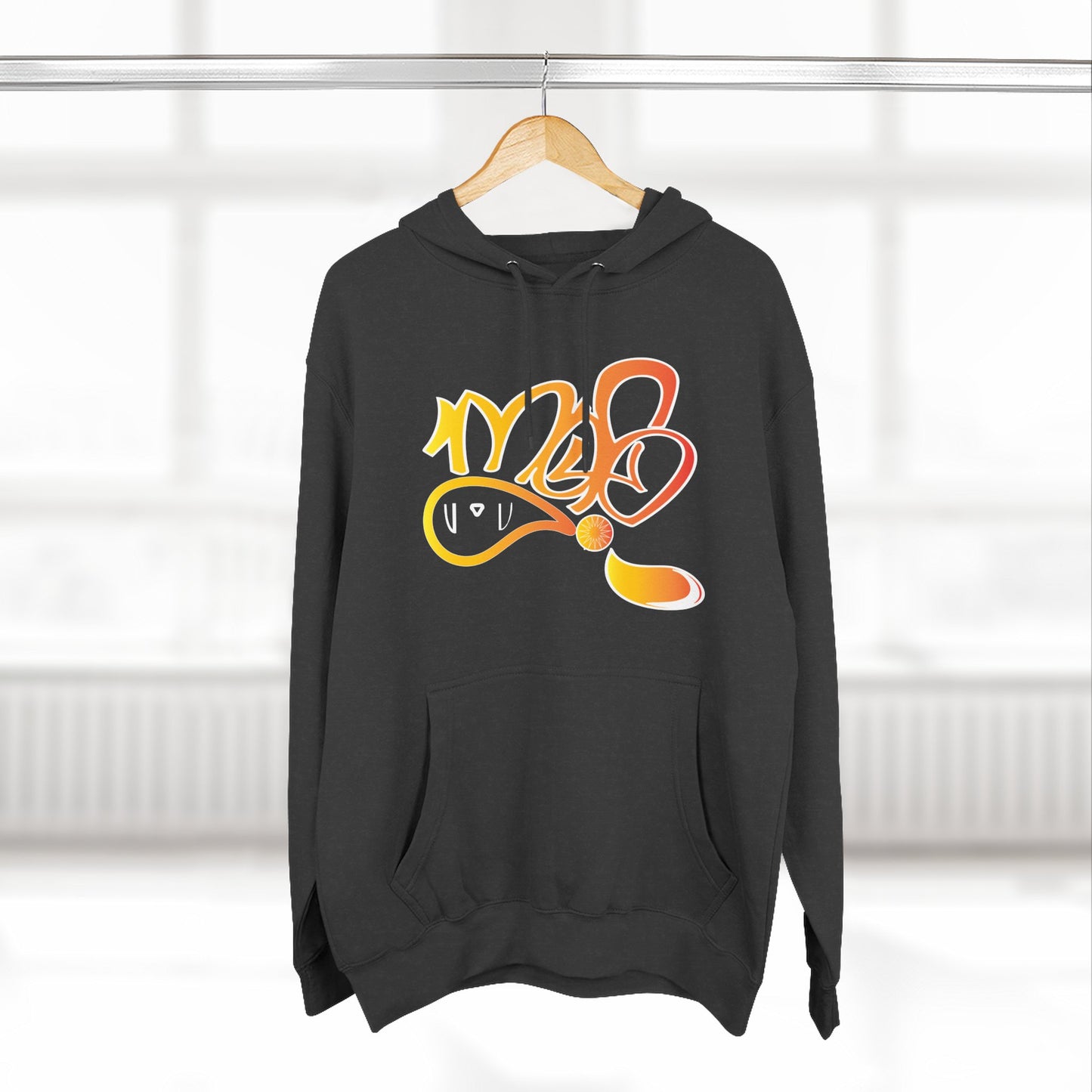 Vibrant Three-Panel Fleece Hoodie, Cozy Streetwear, Graphic Hooded Sweatshirt, Casual Pullover, Perfect for Gifts and Everyday Wear