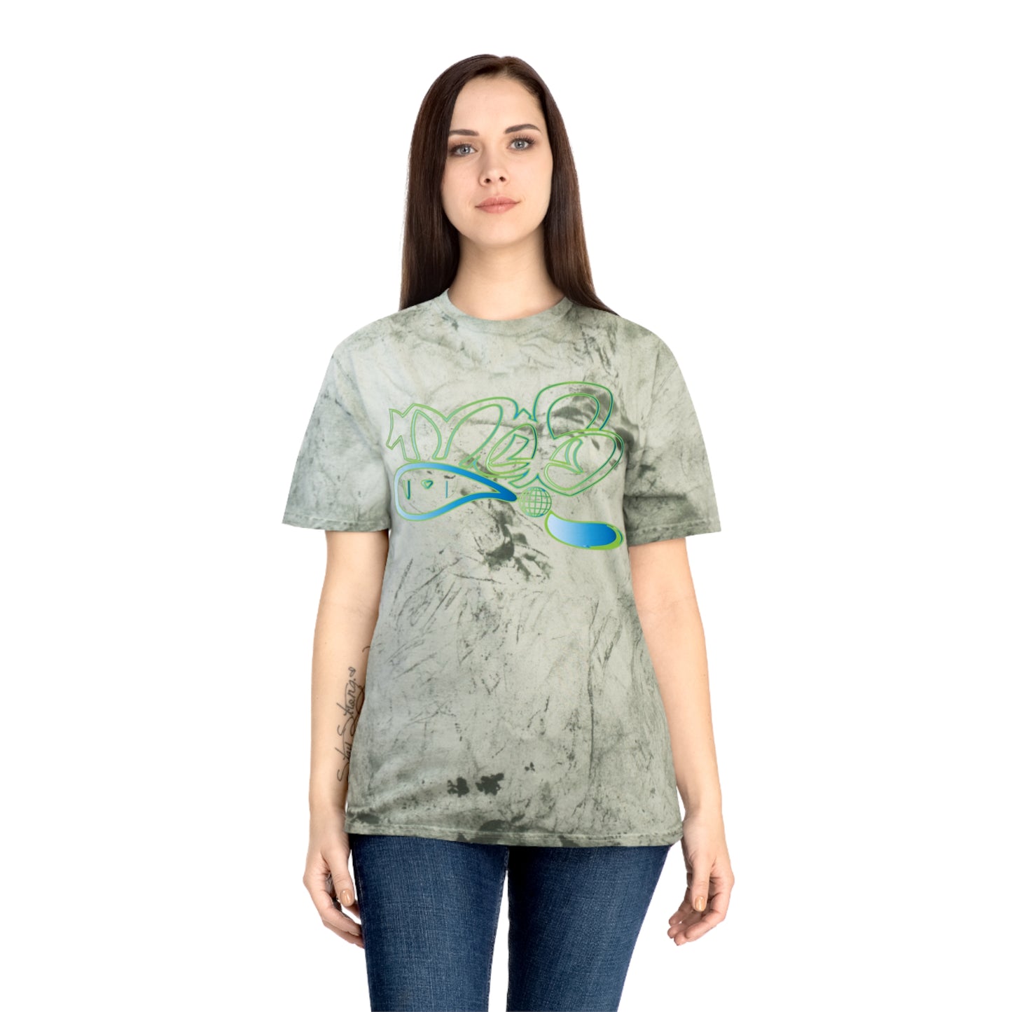 color blast unisex mofo globe logo tees