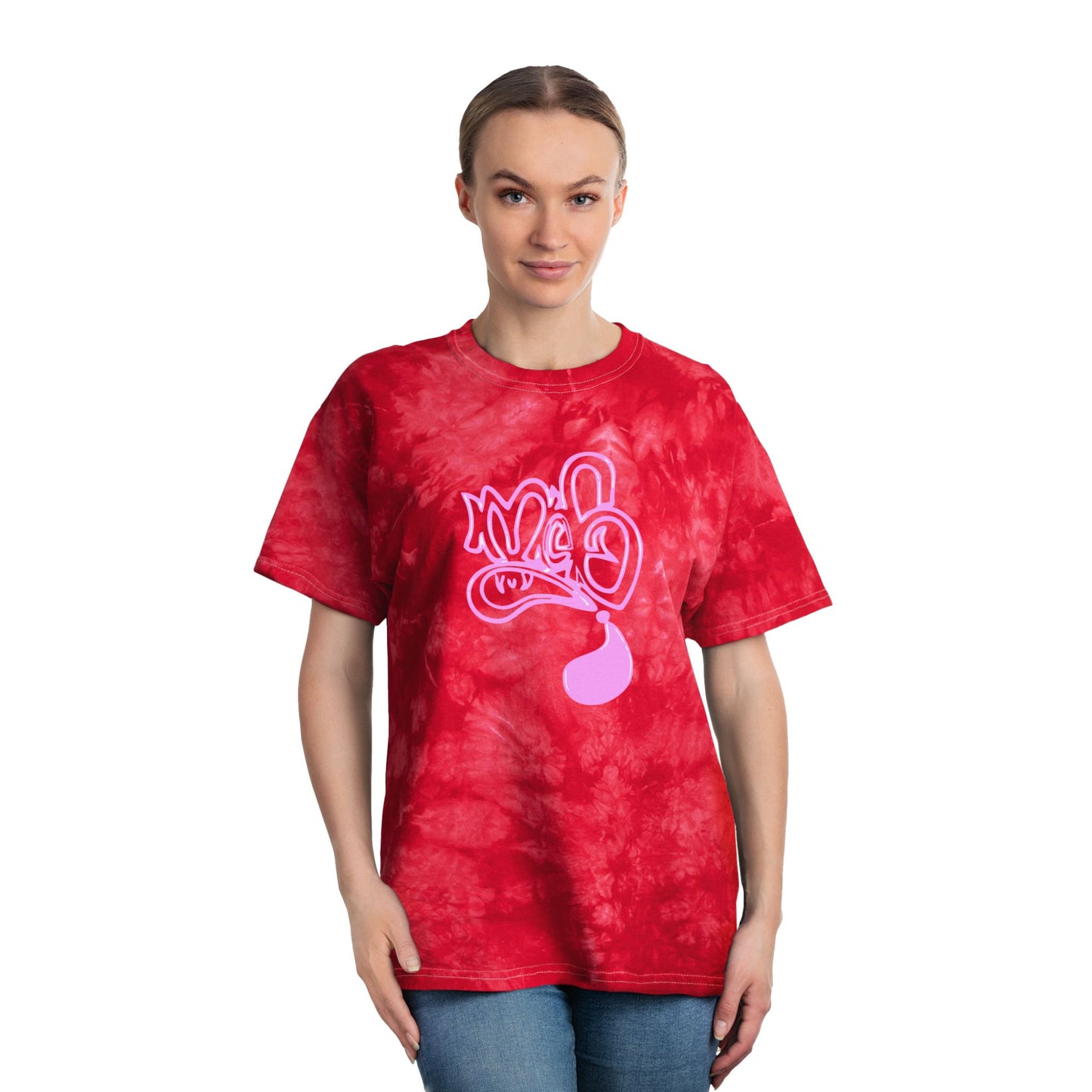 Crystal Tie-Dye Tee, Unisex Summer T-Shirt, Retro Fashion Top, Handmade Boho Shirt, Festival Wear, Gift for Art Lovers