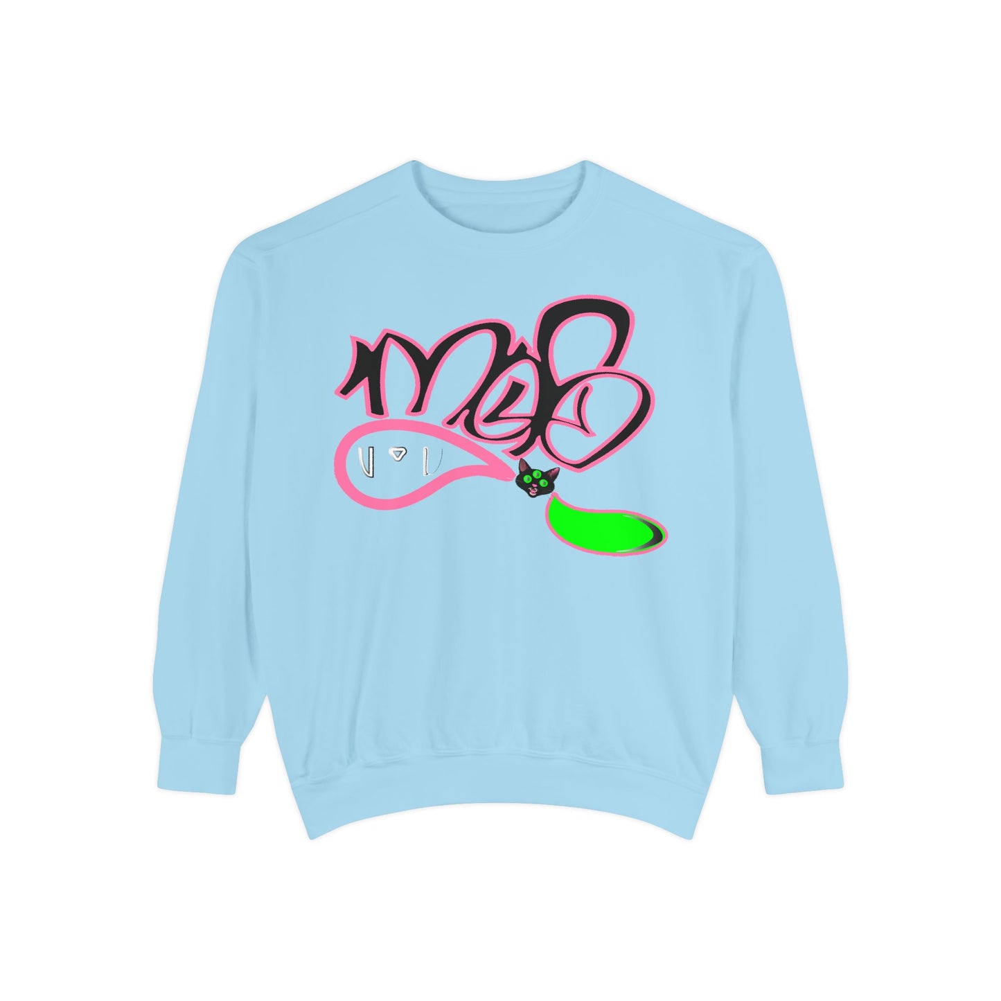 3eyed black cat mofo logo sweatshirt