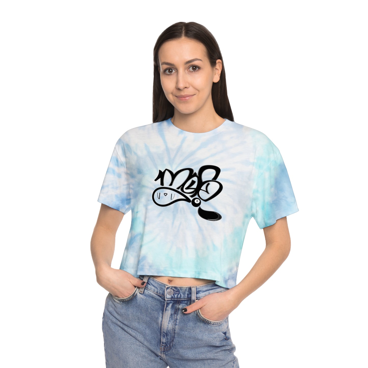 Women's Tie-Dye Crop Tee, Trendy Summer Top, Casual Beachwear, Festival Outfit, Unique Gift for Teens, Bohemian Style Shirt