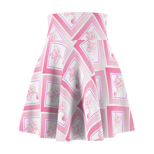 Pink mofo diamond pattern skater skirt