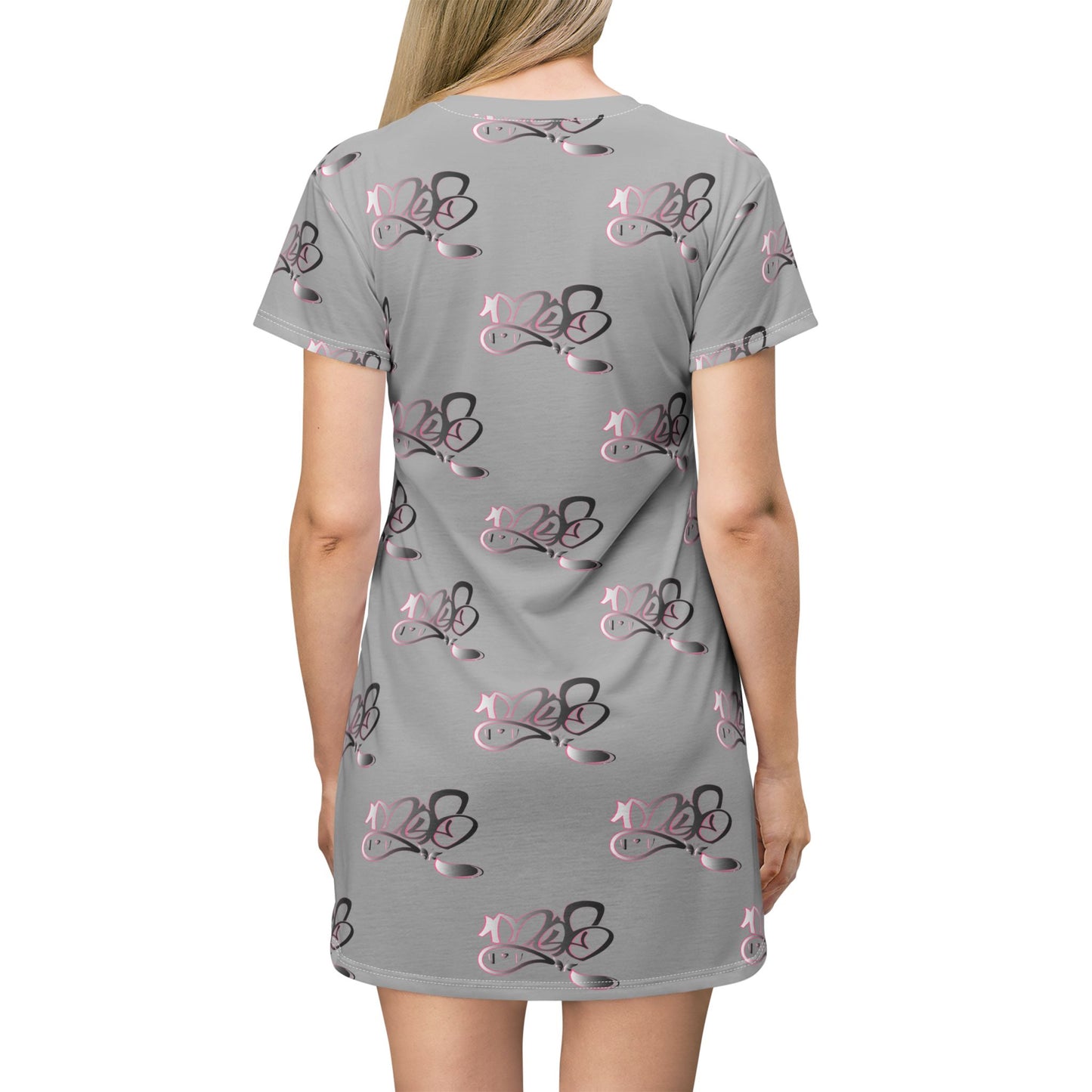 Stylish AOP T-Shirt Dress with Chic Pattern