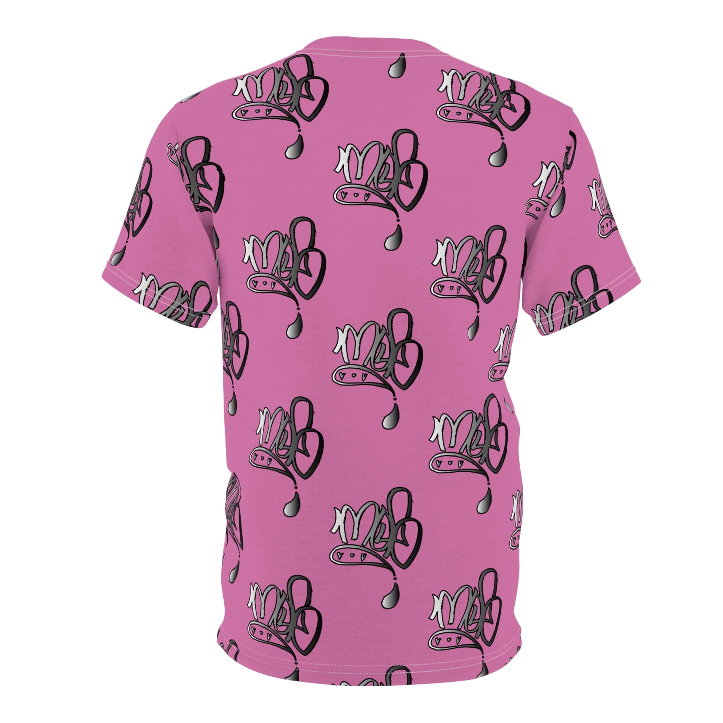 Vibrant Unisex AOP Tee - Fun Pink Graphic for Everyday Wear