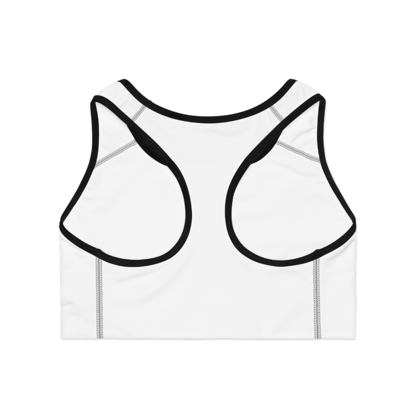mofo gem heart logo Sports Bra white