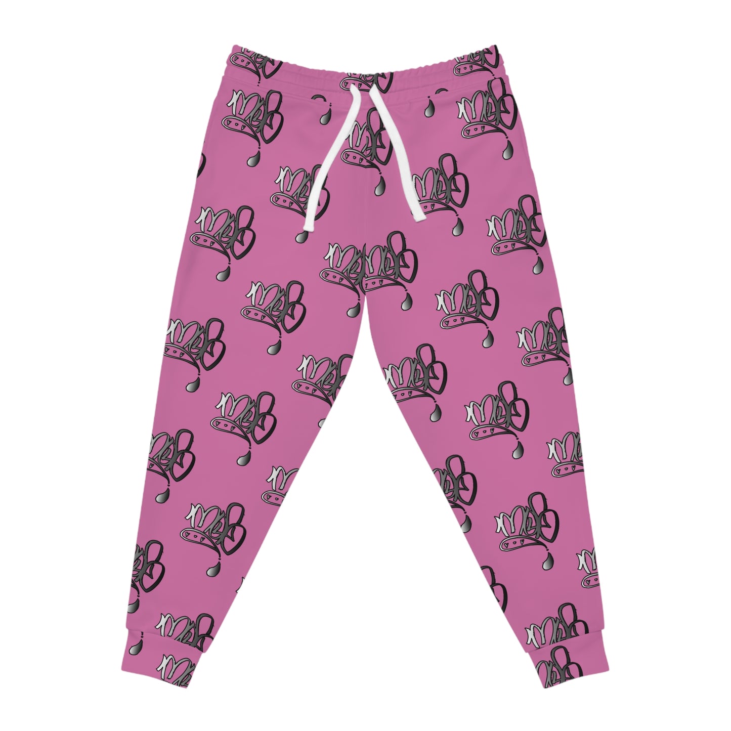 Stylish Athletic Joggers with Fun Pink Design