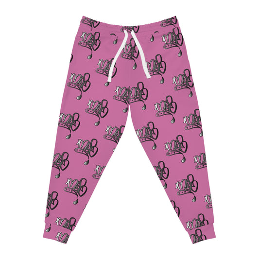 Stylish Athletic Joggers with Fun Pink Design
