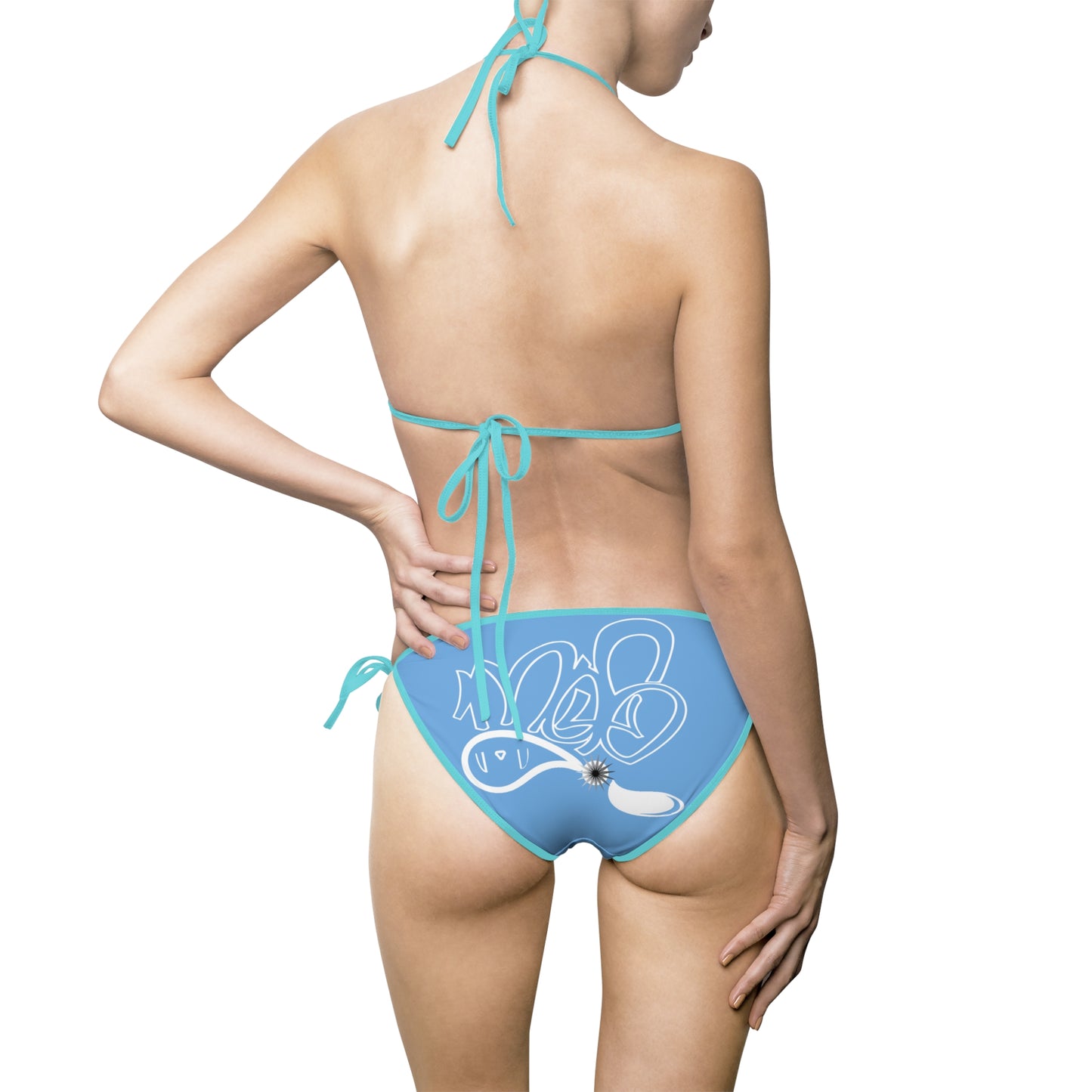 mofo 15star logo diamond combo bikini light blue