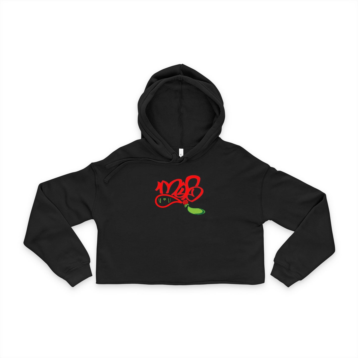 Stylish Women's Cropped Hoodie with Unique Graffiti Design, Trendy Urban Sweatshirt, Casual Streetwear, Gift for Her, Everyday Fashion