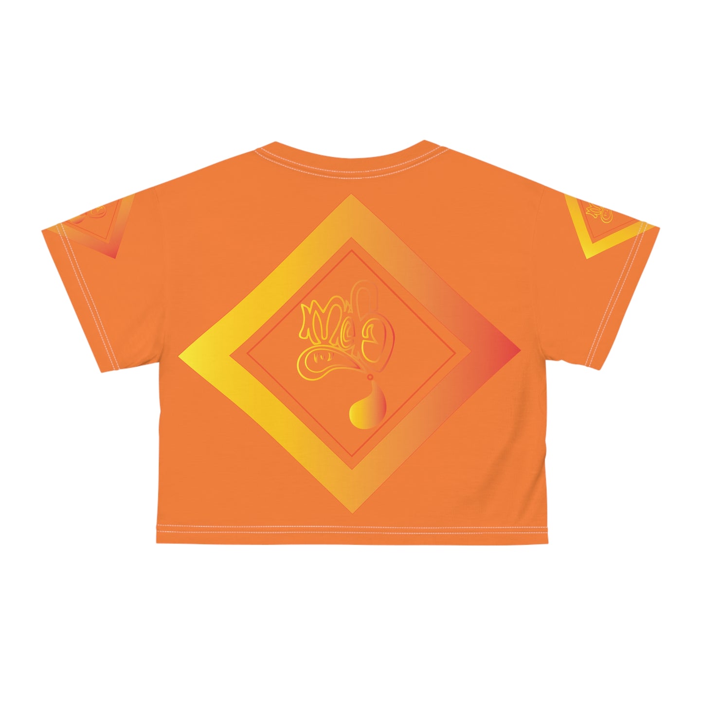 mofo fire gem logo diamond combo crop tee