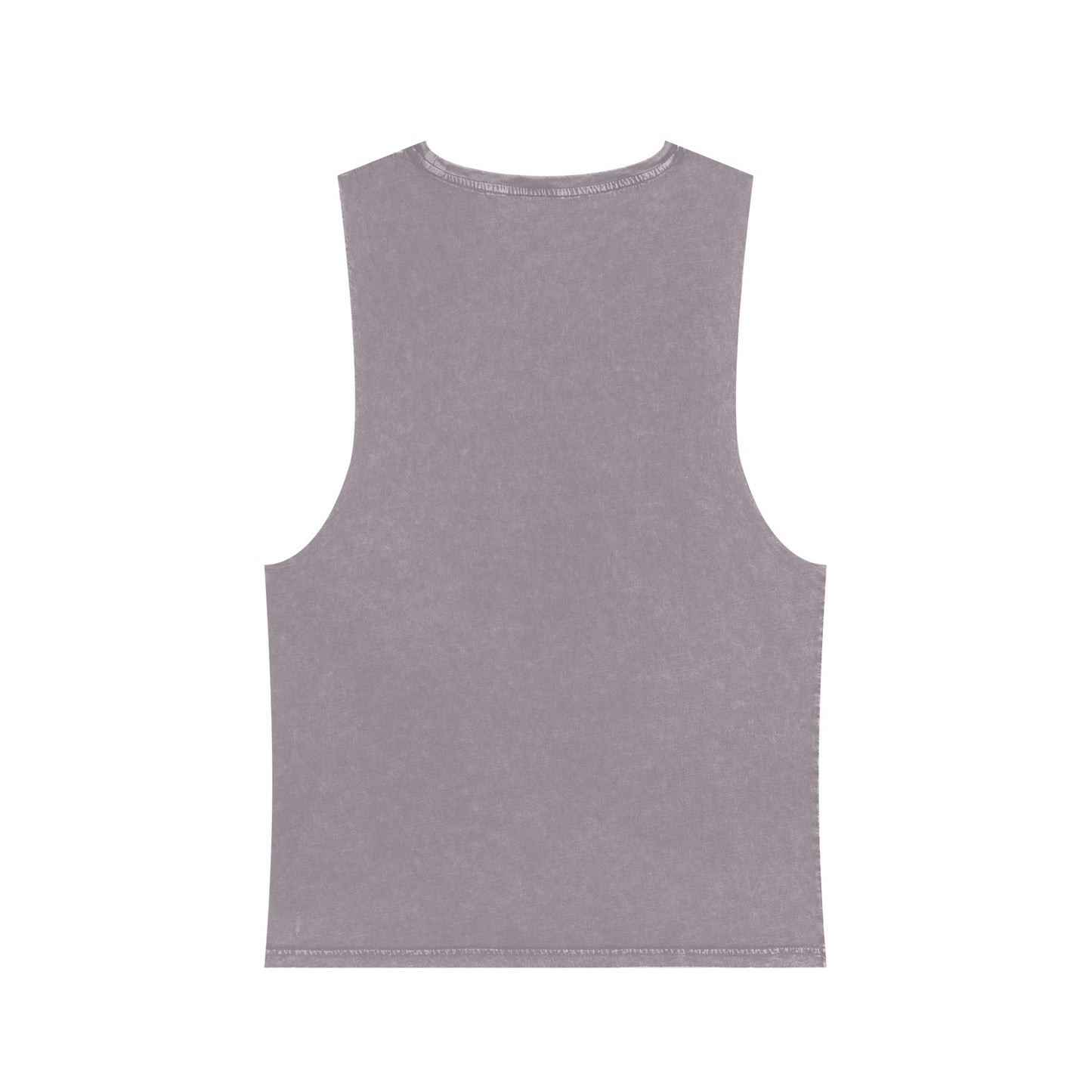 white mofo logo -Stonewash Muscle Tee with White Tag Script